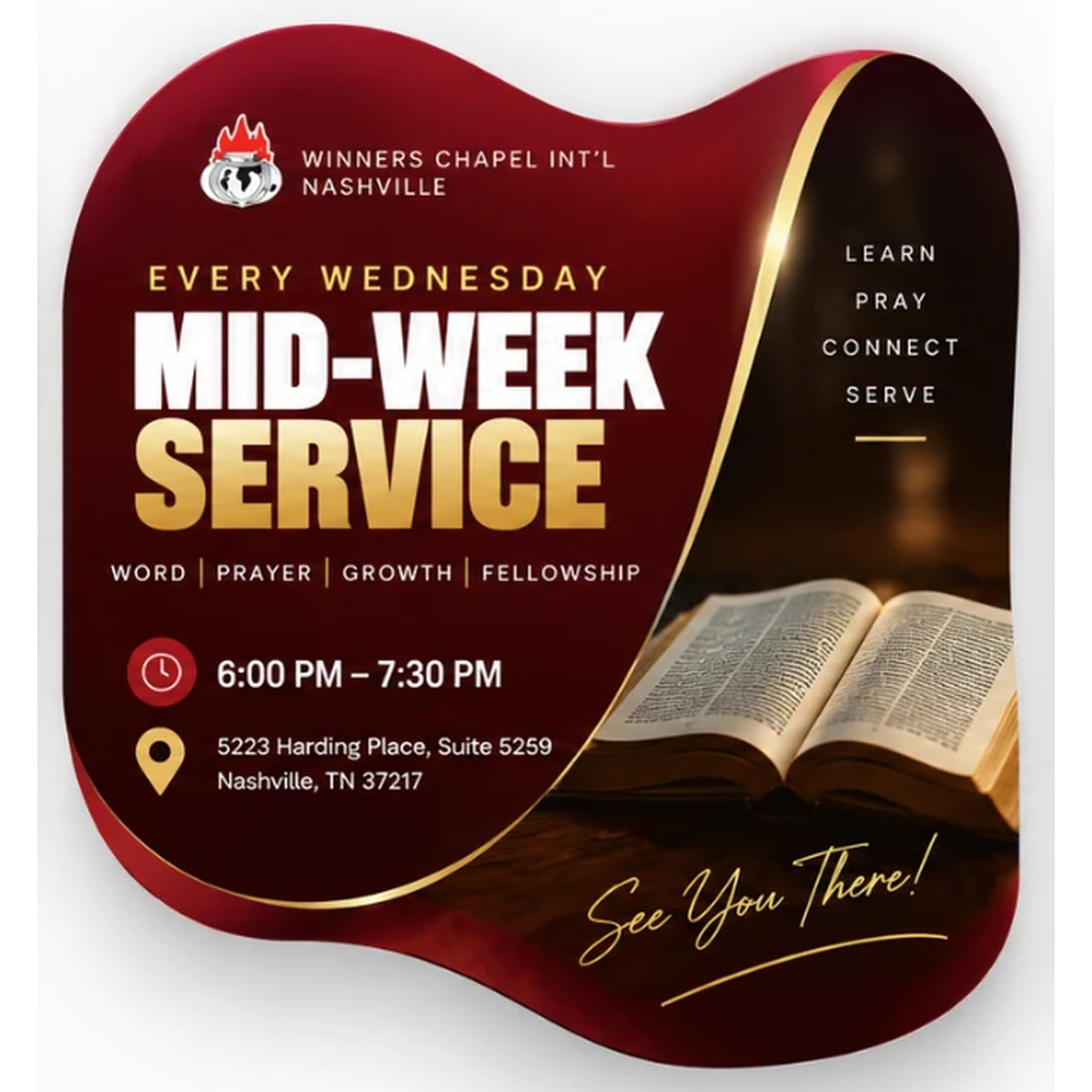Mid-week service flyer